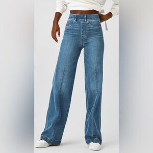 SPANX SPANXshape™️ EveryWear Seamed-Front Wide Leg Jeans, Vintage Indigo, Large